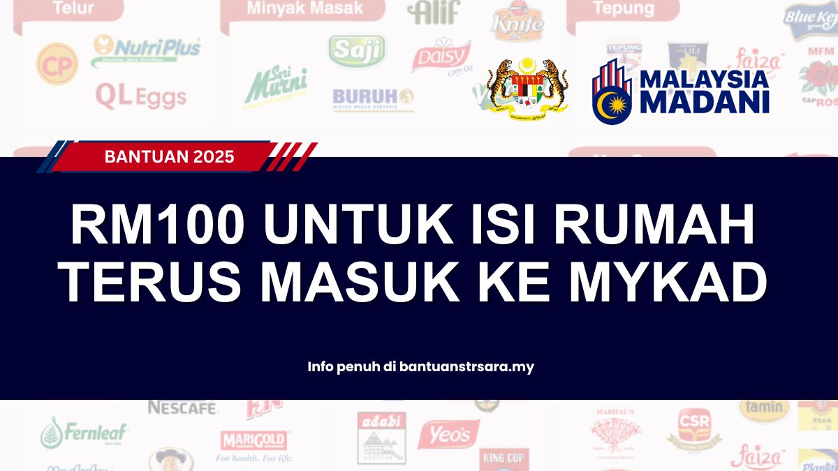 RM100 SETIAP BULAN UNTUK ISI RUMAH