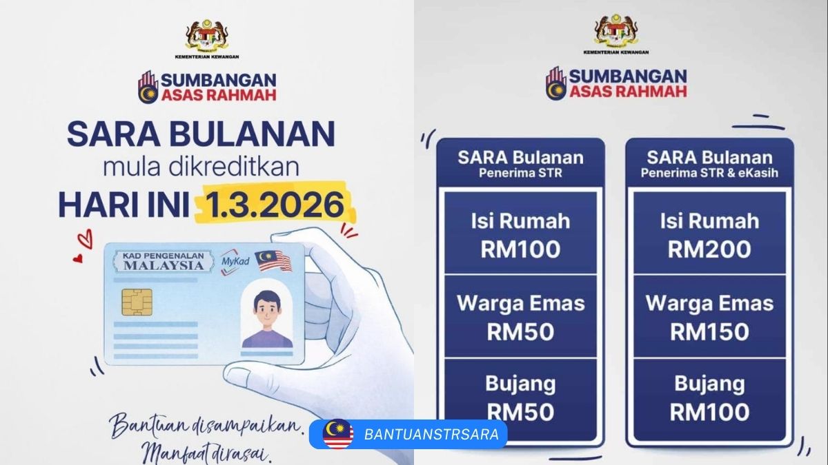 BANTUAN MYKASIH MAC TELAH DIKREDITKAN MULAI 1 MAC : CARA SEMAK